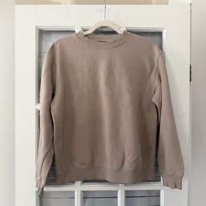 Zara Women's L Cozy Basic Mauve Crew Neck Sweatshirt